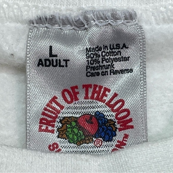 Vintage 1999 Pilot Pen M Adult White Sweatshirt Size Large Michelob Light USA - Picture 3 of 9